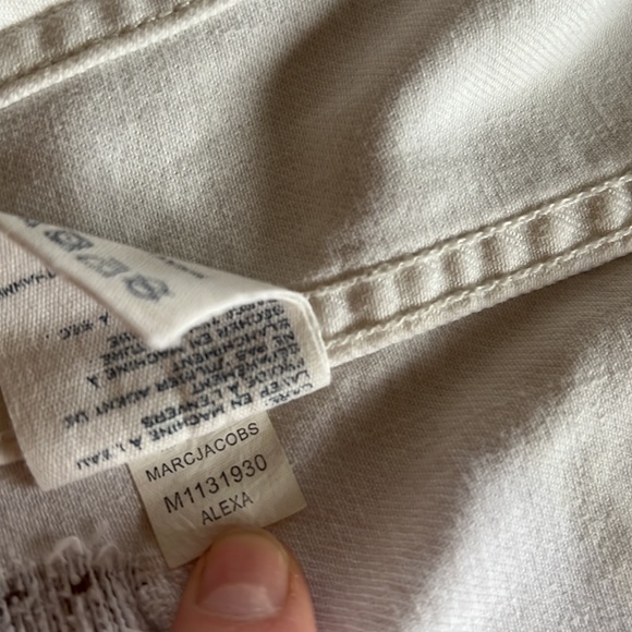 Marc by Marc Jacobs Alexa white distressed cotton jean jacket size medium - Picture 9 of 16